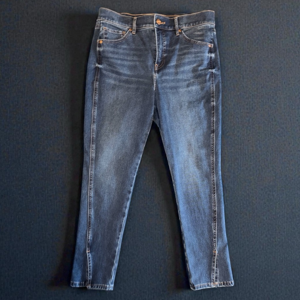 Express Women's Classic Blue Skinny Mid Rise Stretch Jeans